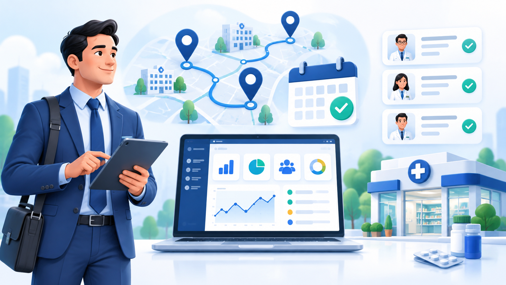 Digital DCR MR daily call reporting and pharma field force management software