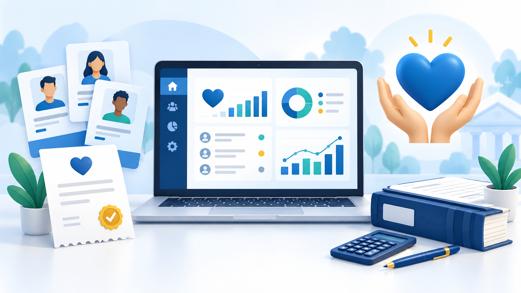 Trust management software for donations members accounts and administration